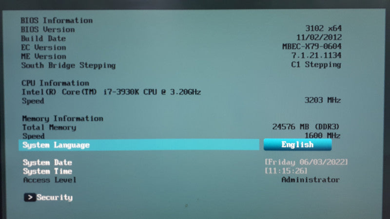 SaberTooth X79 Motherboard with/ 24GB DDR3, i7-3930K 3.2GHz