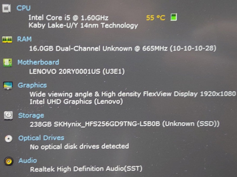 Lenovo ThinkPad T490 I5-10210U 1.6GHz 16GB RAM 256GB SSD 14\\"