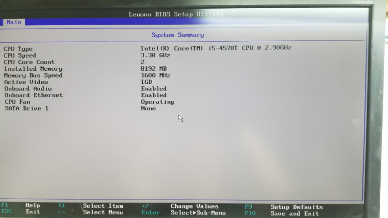 Lenovo Thinkcenter M93p i5-4570T @ 2.90ghz / 8gb ram / see notes