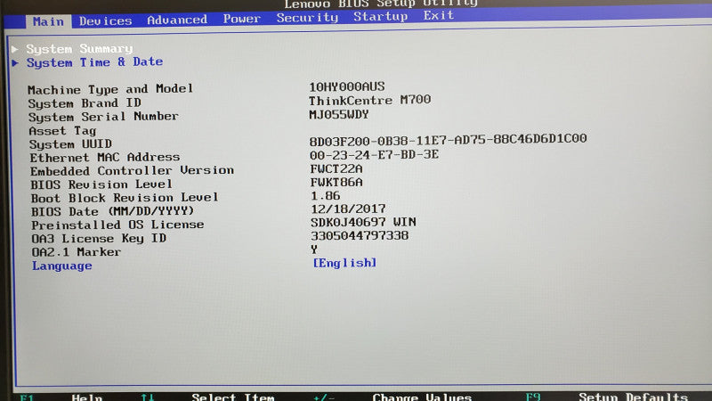 Lenovo ThinkCentre M700 mini, Core i7-6700T 2.8Ghz, 8GB DDR4, No HDD/Power Adapter/Antenna