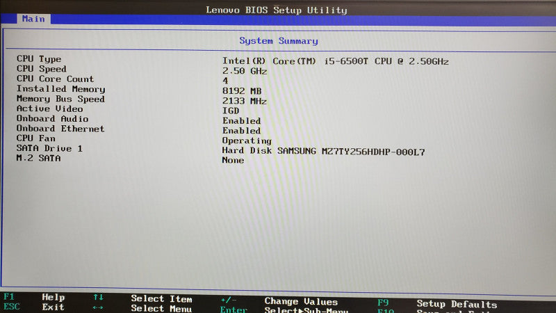 Lenovo ThinkCentre M700 mini, Core i5-6500T 2.5Ghz, 8GB DDR4, 256GB SSD, No Power Adapter/Antenna