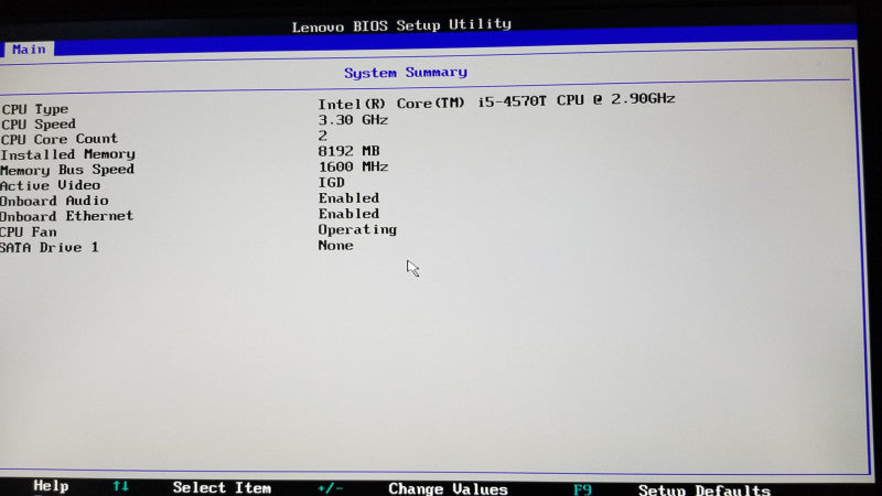 Lenovo Thinkcenter M93p i5-4570T @ 2.90ghz / 8gb ram / see notes