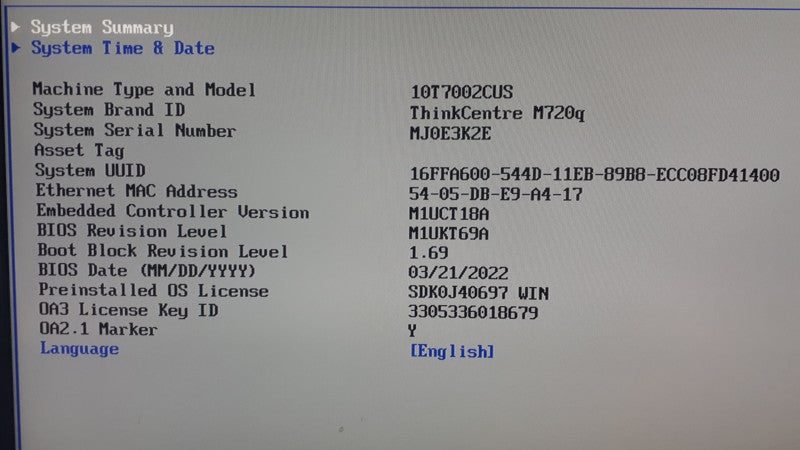 Lenovo ThinkCentre M720q USFF, i5-8400T 1.7GHz, 8GB DDR4, No HDD/No M.2 Sata