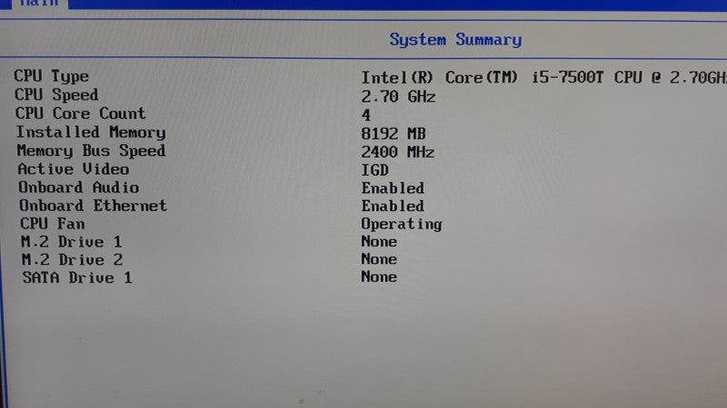 Lenovo ThinkCentre M710q USFF, i5-7500T 2.7GHz, 8GB DDR4, No HDD/No M.2 Sata