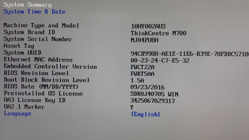 Lenovo ThinkCentre M7100 USFF, i5-6500T 2.5GHz, 8GB DDR4, No HDD/No M.2 Sata