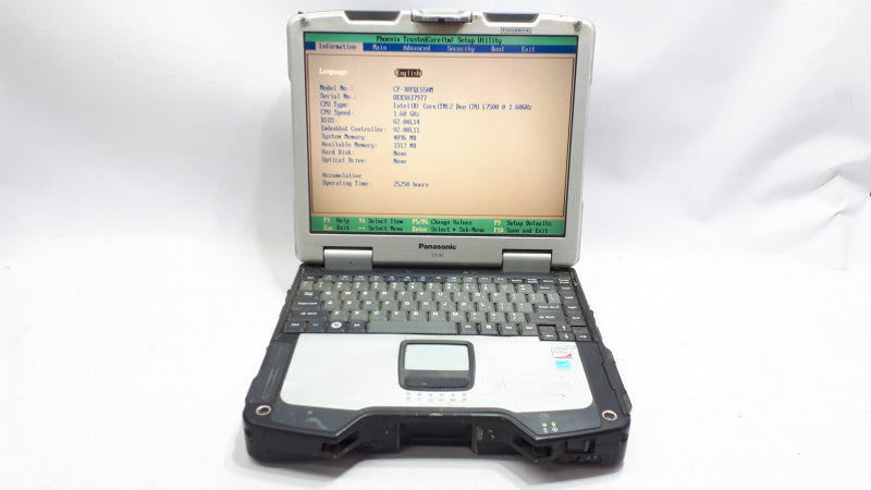 Panasonic Toughbook CF-30, C2D L7500 1.6GHz 4GB DDR2, HDD Caddy Included but No HDD