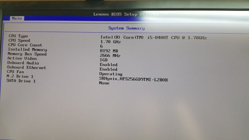 Lenovo Thinkcenter M720Q I5-8400T @ 1.70ghz / 8gb ram / SEE NOTES