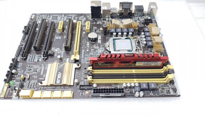 ASUS Z87-A Motherboard w/ i5-4690K 3.5GHz, 4GB RAM, No CPU Heat sink/Io Back Cover