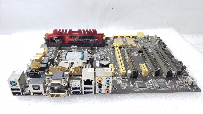 ASUS Z87-A Motherboard w/ i5-4690K 3.5GHz, 4GB RAM, No CPU Heat sink/Io Back Cover