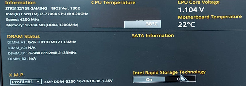 ASUS ROG STRIX Z270-E i-7 7700k 4.2GHz 16GB DDR4 RAM (IO SHIELD)
