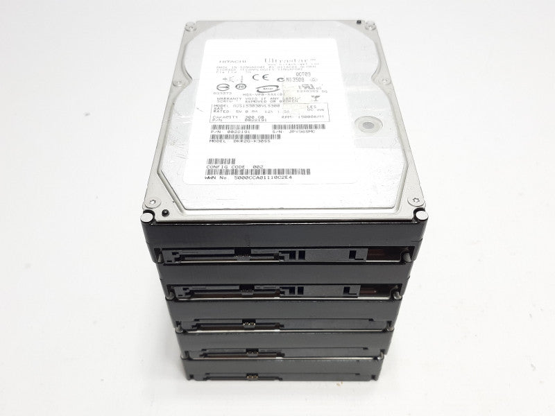 5x Assorted 3.5\\" 300GB 15K SAS Hard Disk Drive (2xHitachi 3x HP)