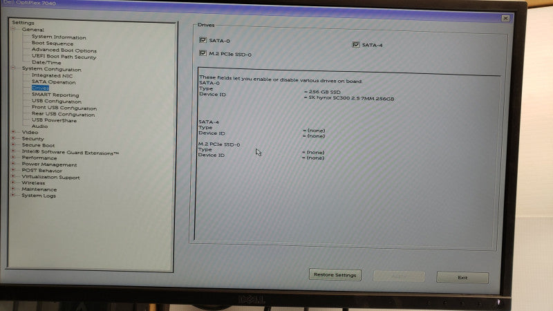Dell Optiplex 7040 Mini PC Core I5-6500T 2.8GHz, 8GB DDR4, 256GB SSD No Power Adapter/Wi-Fi