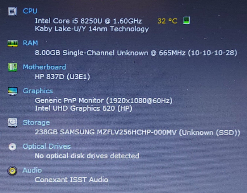 HP ProBook 450 G5   i5-8250U 1.6GHz 16GB RAM 256GB SSD 15.6\\"
