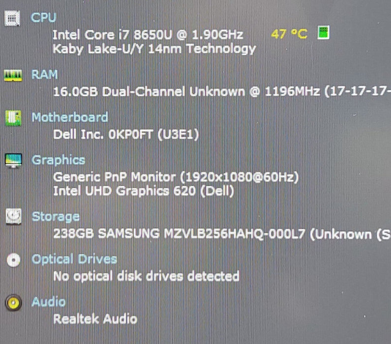 Dell Latitude 7490 i7-8650U 1.9HZ 16GB RAM 256GB SSD 14\\"