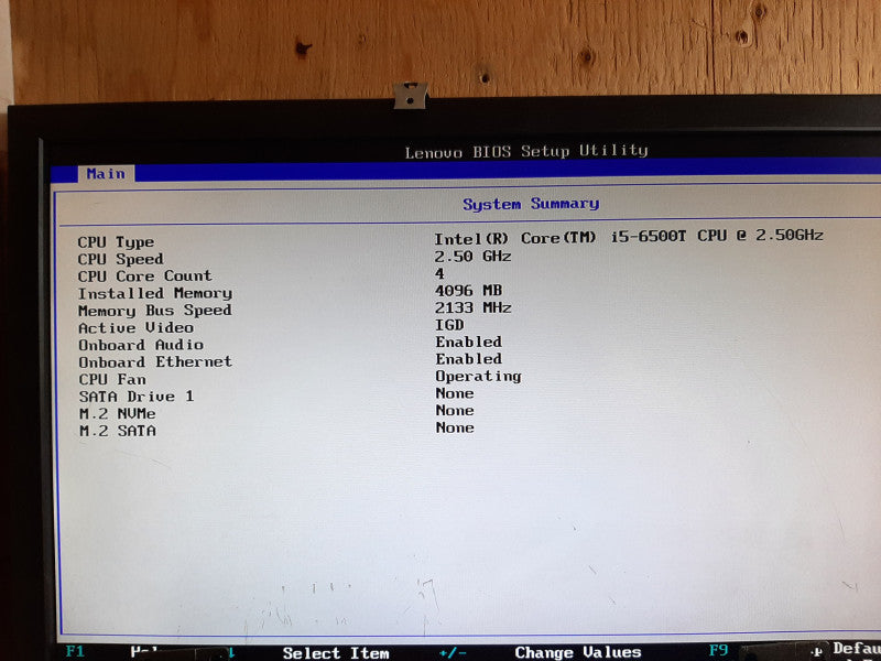 Lenovo ThinkCentre M900 i5-6500T @2.50GHz 4GB RAM -No HDD/Caddie