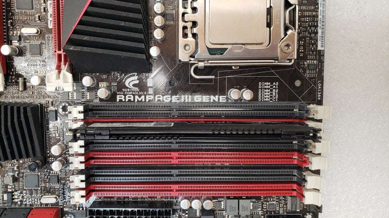 Asus Rampage III Gene Board with Core I7-960 3.2GHz, 4GB DDR3, No I/O Back cover/Heat sink/Fan
