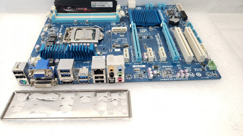 Gigabyte GA-Z77-D3H LGA1155 with Core I5-3550 3.3GHz, 4GB RAM, I/O Back Cover, No Heatsink/Fan