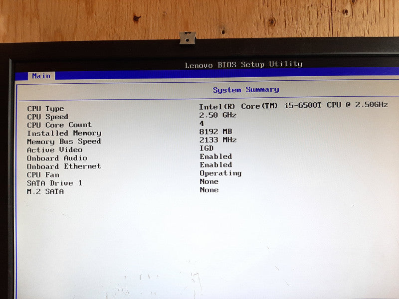 Lenovo ThinkCentre M700 i5-6500T @ 2.50GHz 8GB RAM NO HDD