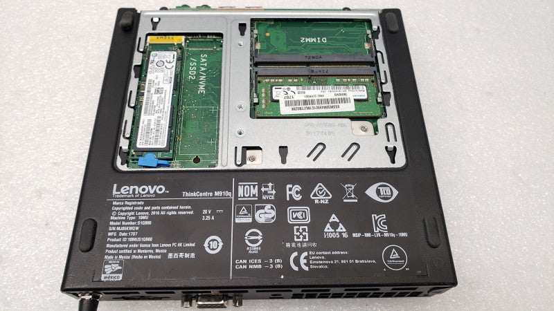 Lenovo ThinkCentre M910q mini PC, Core i7-6700T 2.8GHz 8GB RAM, 256GB M.2 SSD, No Power Adapter/Antenna/OS
