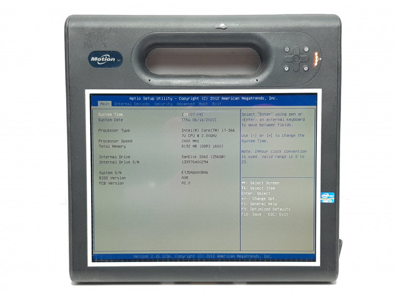 Motion MC-F5te CFT-003 Tablet PC i7-3667U @ 2GHz 8GB RAM 256GB SSD
