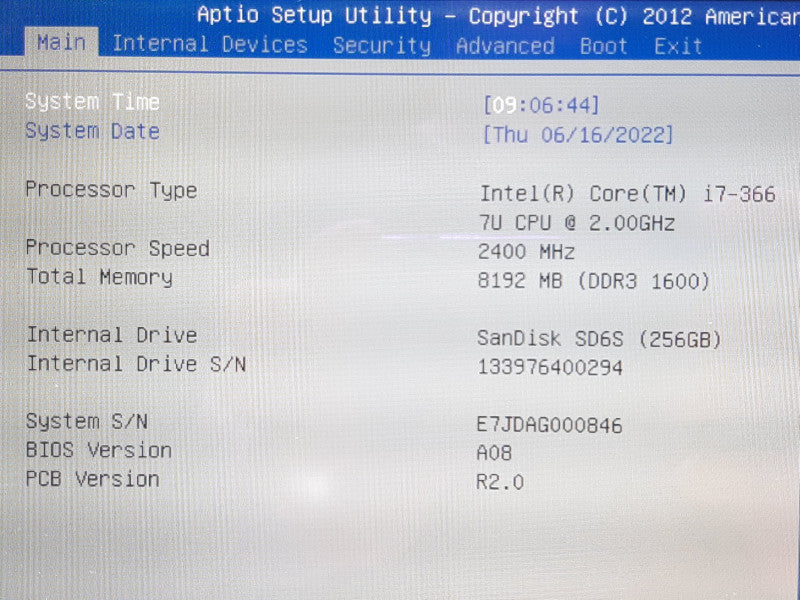 Motion MC-F5te CFT-003 Tablet PC i7-3667U @ 2GHz 8GB RAM 256GB SSD