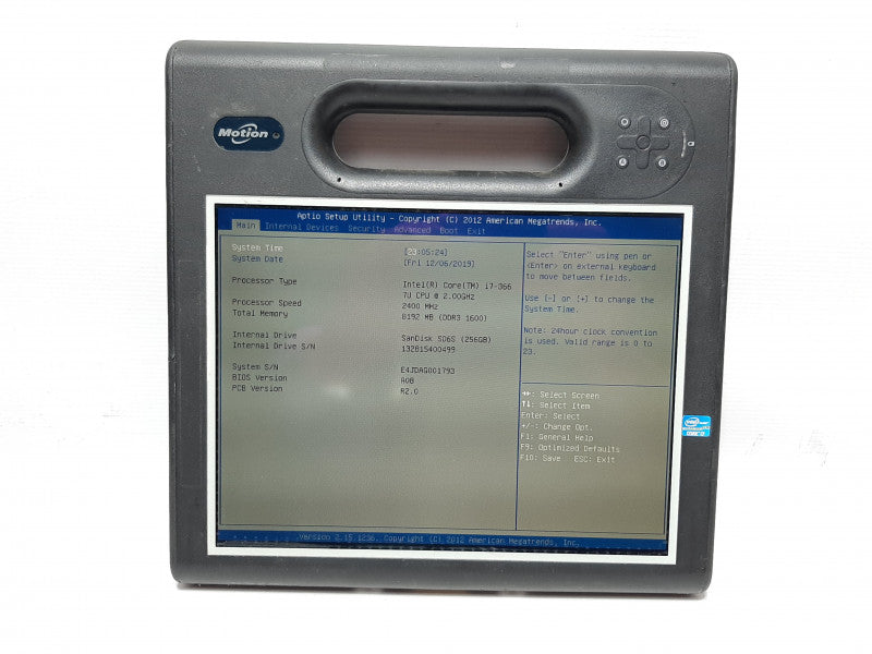 Motion MC-F5te CFT-003 Tablet PC i7-3667U @2GHz 8GB RAM 256GB SSD