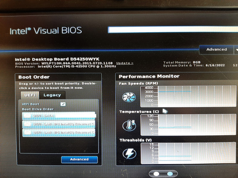 Intel NUC Mini PC D54250WYK i5-4250U @ 1.3GHz 8GB RAM 240GB SSD