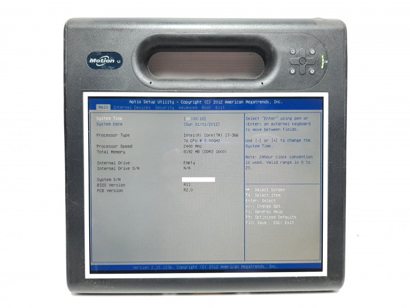 Motion MC-F5te CFT-003 Tablet PC i7-3667U @2GHz 8GB RAM NO SSD