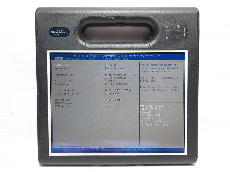 Motion MC-F5te CFT-003 Tablet PC i7-3667U @2GHz 8GB RAM NO SSD