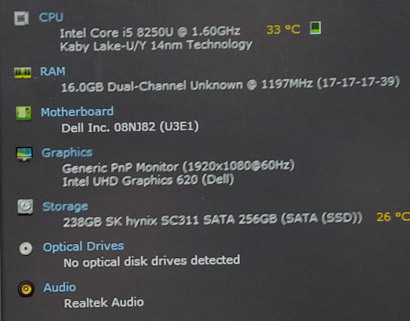 Dell Latitude 5490 i5-8250U   1.6GHz 16GB RAM 256GB SSD 14\\"