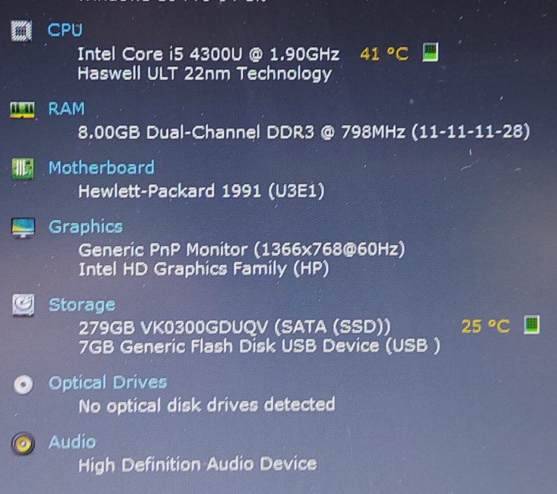 HP EliteBook 820 G1 i5-4300U 8GB RAM 256GB SSD 12.5\\"