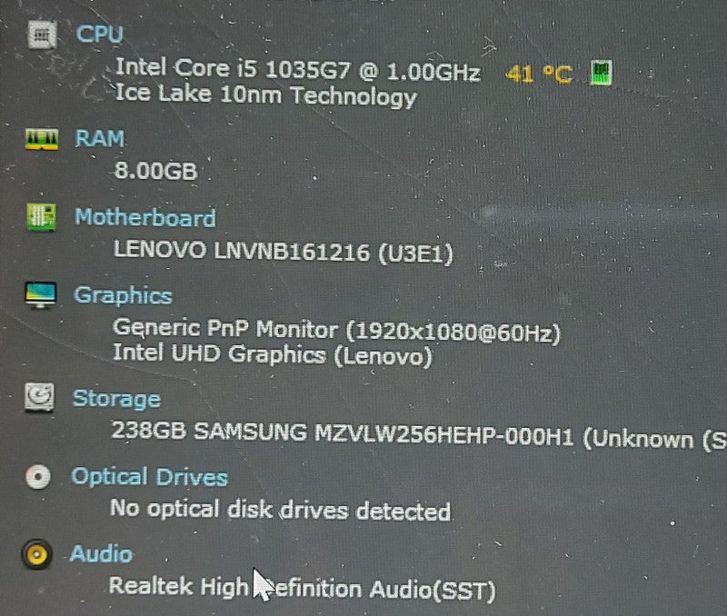 Lenovo IdeaPad Flex 5 14IIL05 i5-1035G1 1GHz 8GB RAM 256GB SSD 14\\" (AS-IS)