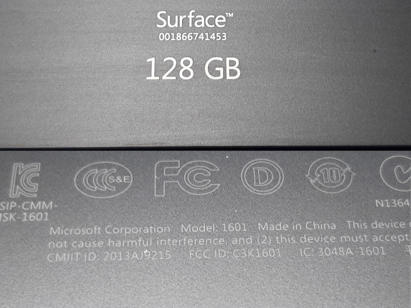 Microsoft Surface Pro 2 1601 i5-4300U @ 2.90GHz 4GB RAM 128GB SSD