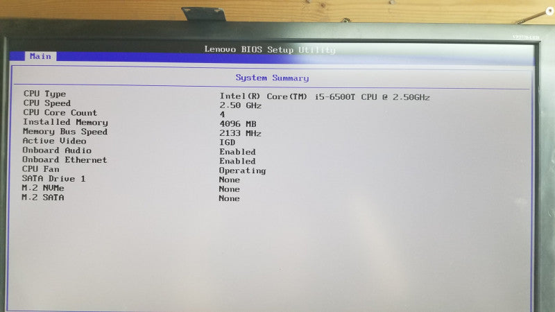 Lenovo Thinkcenter M900 i5-6500T @ 2.50ghz / see notes
