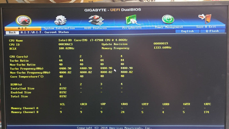 Custom PC, Core I7-4790K 4.0GHz, 8GB DDR3, 2TB HDD, MSI N720-2GD3LP GPU, No OS, Read