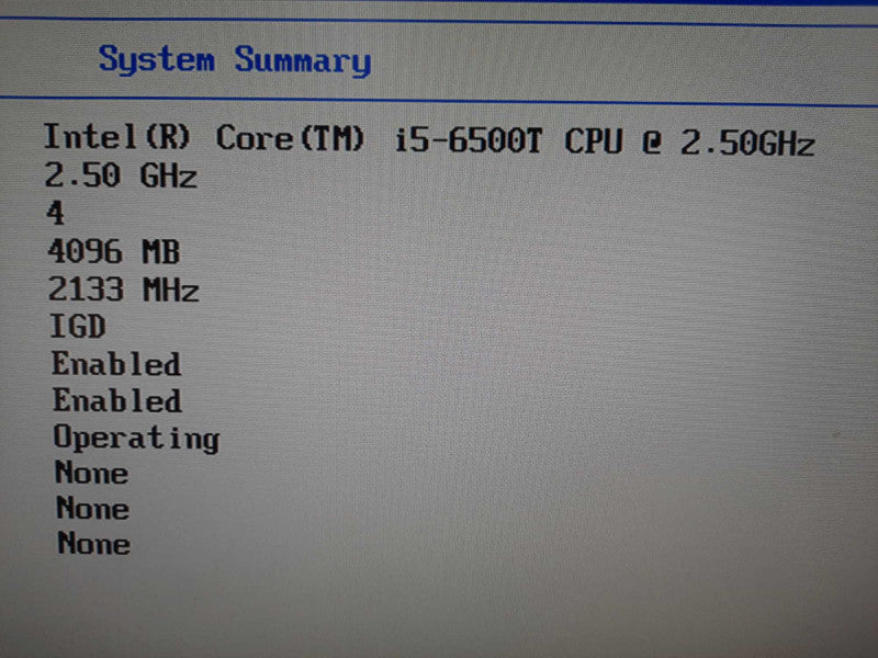 Lenovo M900 USFF ThinkCentre i5-6500T 2.5GHz 4GB DDR4 No M.2 No HDD, includes Caddy
