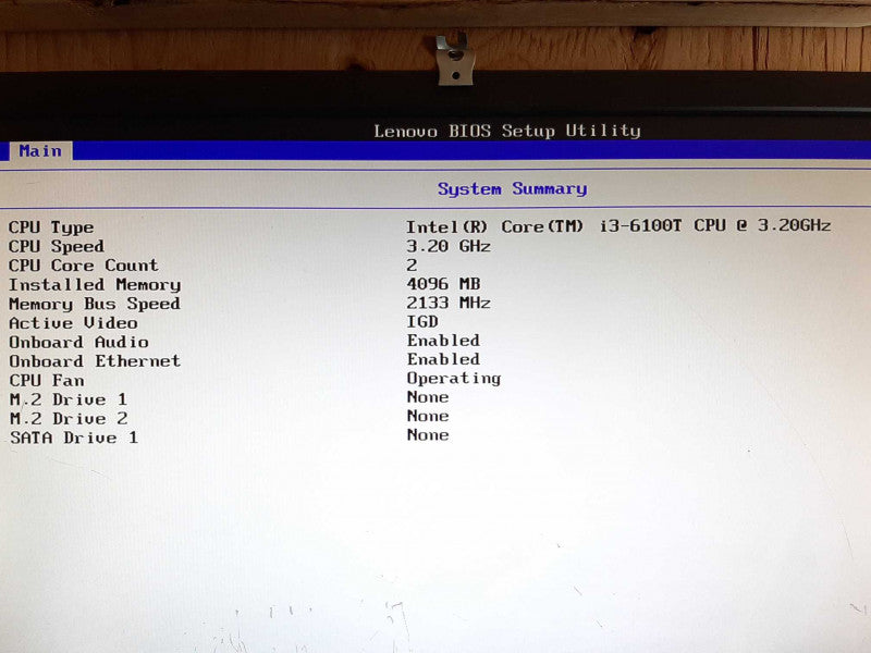 Lenovo ThinkCentre M710q i3-6100T @ 3.2GHz 4GB RAM -NO HDD/Caddie