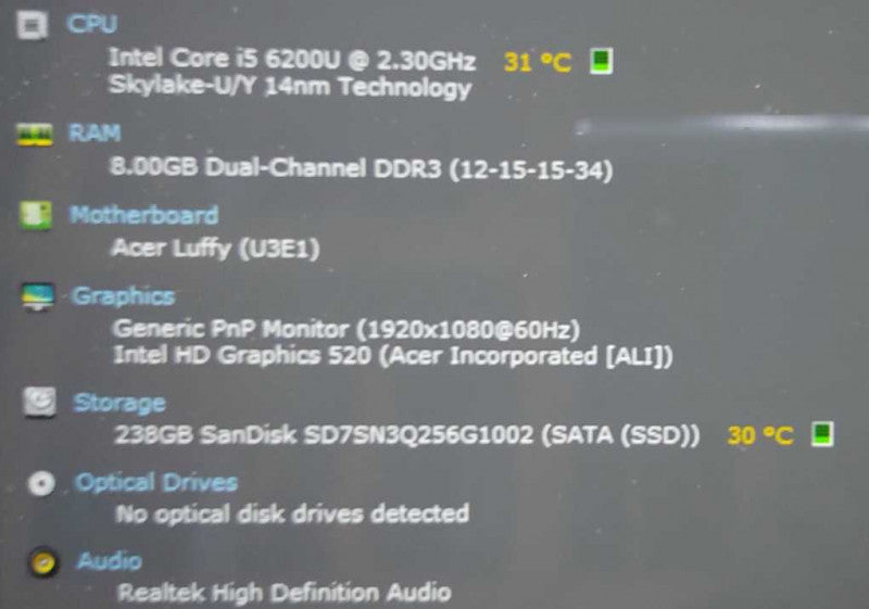 Acer Aspire R5-471T i5-6200U 2.3GHz 16GB RAM 256GB SSD 14\\"
