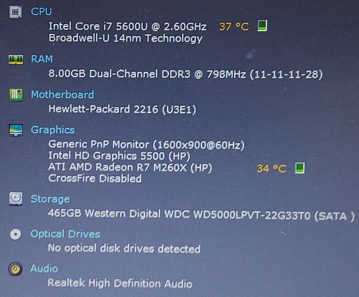 HP EliteBook 840 G2 i7-5600U 2.6GHz 8GB RAM 500GB HDD 14\\"