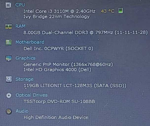 Dell Latitude E6430 i3-3130 2.4GHz 8GB RAM 128GB SSD 15.6\\"