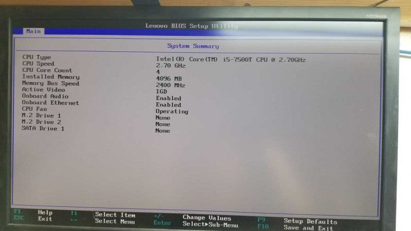 Lenovo Thinkcenter M710q i5-7500T @ 2.70ghz / 4gb ram / see notes
