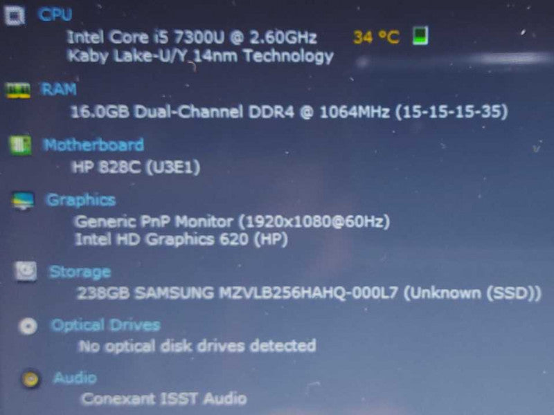 HP EliteBook 840 G4 i5-7300U 2.6GHz 16GB RAM 256GB SSD 14\\"