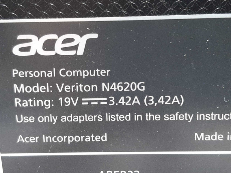 Acer Veriton N4620G i3-2377M @ 1.505GHz 4GB RAM 320GB HDD - NO OS