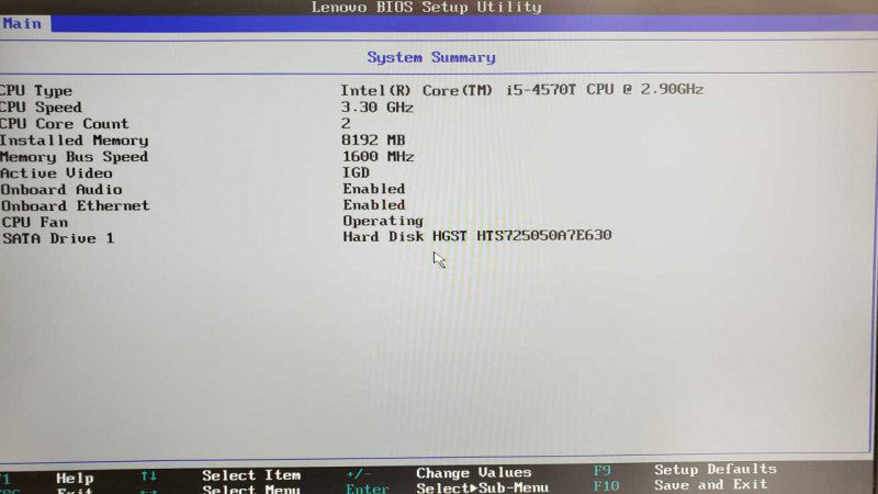 Lenovo ThinkCentre M93p Mini PC, Core i5-4570T 2.9GHz 8GB RAM, 500GB HDD