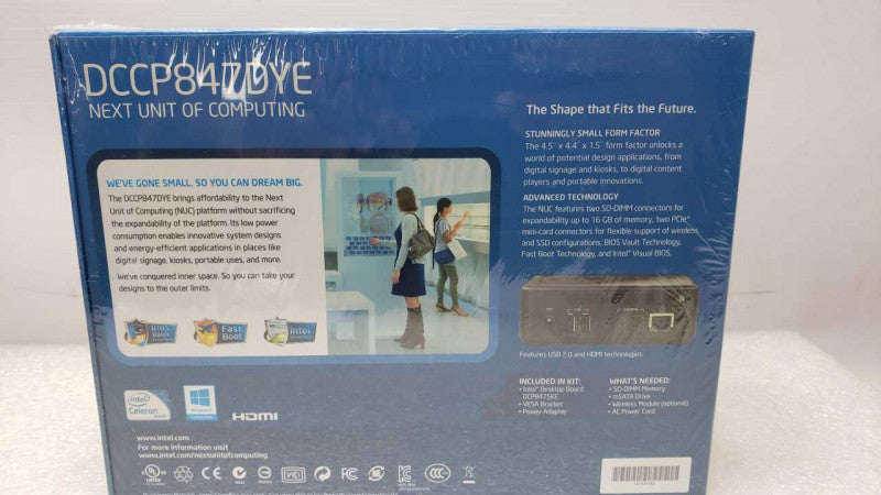 New Intel NUC DCCP847DYE Celeron Mini PC with all accessories