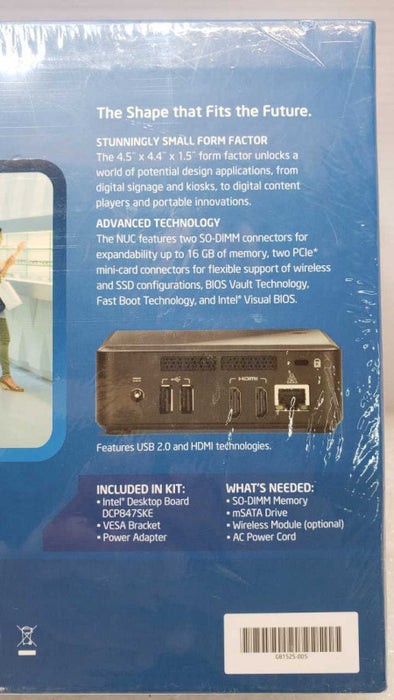 New Intel NUC DCCP847DYE Celeron Mini PC with all accessories