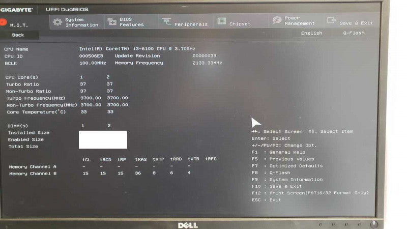 Gigabyte GA-B150N-GSM Desktop board with Core I3-6100 3.7GHz, No RAM/HDD/IO-Back Cover