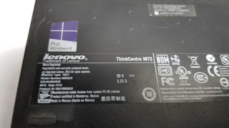 Lenovo ThinkCenter M73 i5-4570T @ 2.90ghz / 4gb / see notes