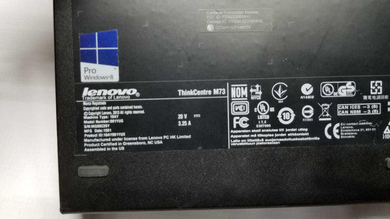 Lenovo ThinkCenter M73 i5-4570T @ 2.90ghz / 8gb / see notes