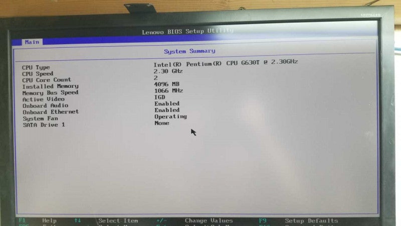 Lenovo ThinkCenter M72e pentium G630T @ 2.30ghz / 4gb ram